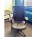 Black Leather High Mesh Back Adjustable Task Chair